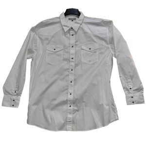 Roper Mens Western Wear Genuine Shirt Cotton Broadcloth Size 3XL